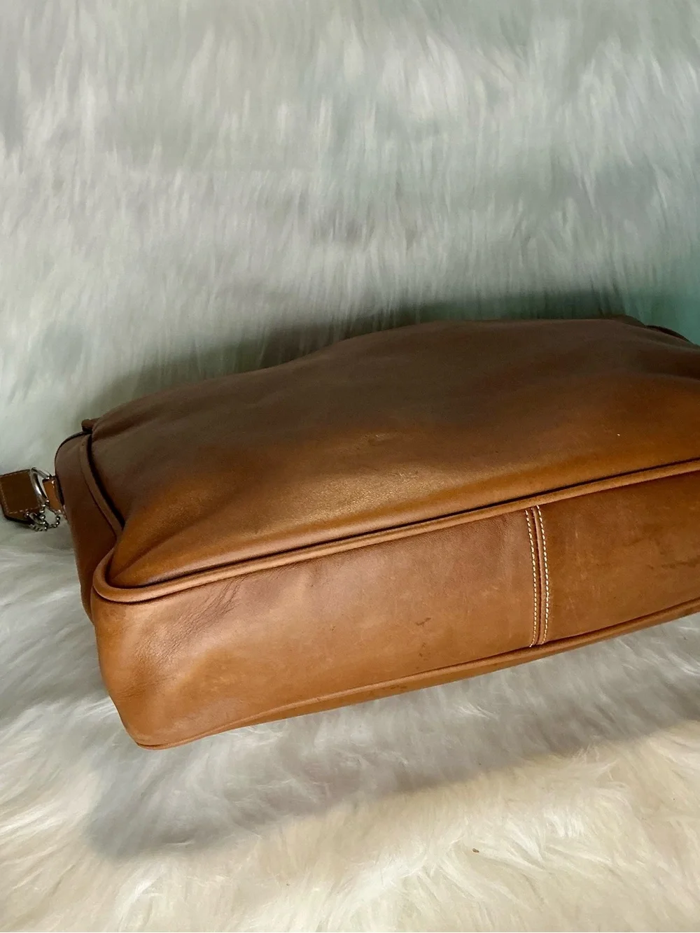 Coach Brown Leather Satchel with Detachable Strap